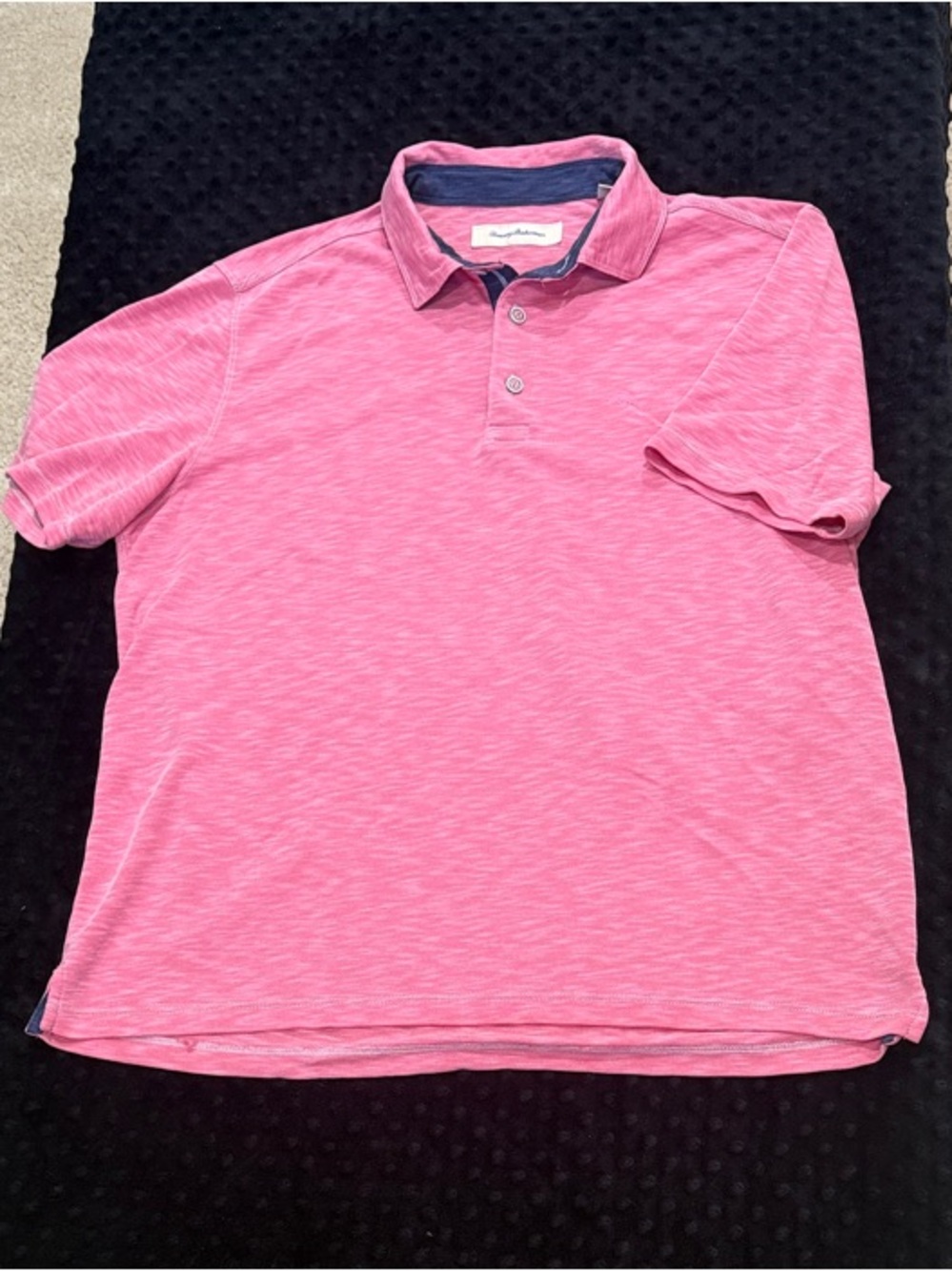 Tommy Bahama Men’s Salmon/Coral Heather Short-Sleeve Polo